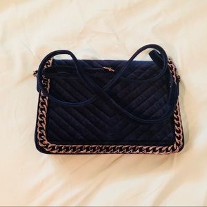 Blue Suede Chain Purse